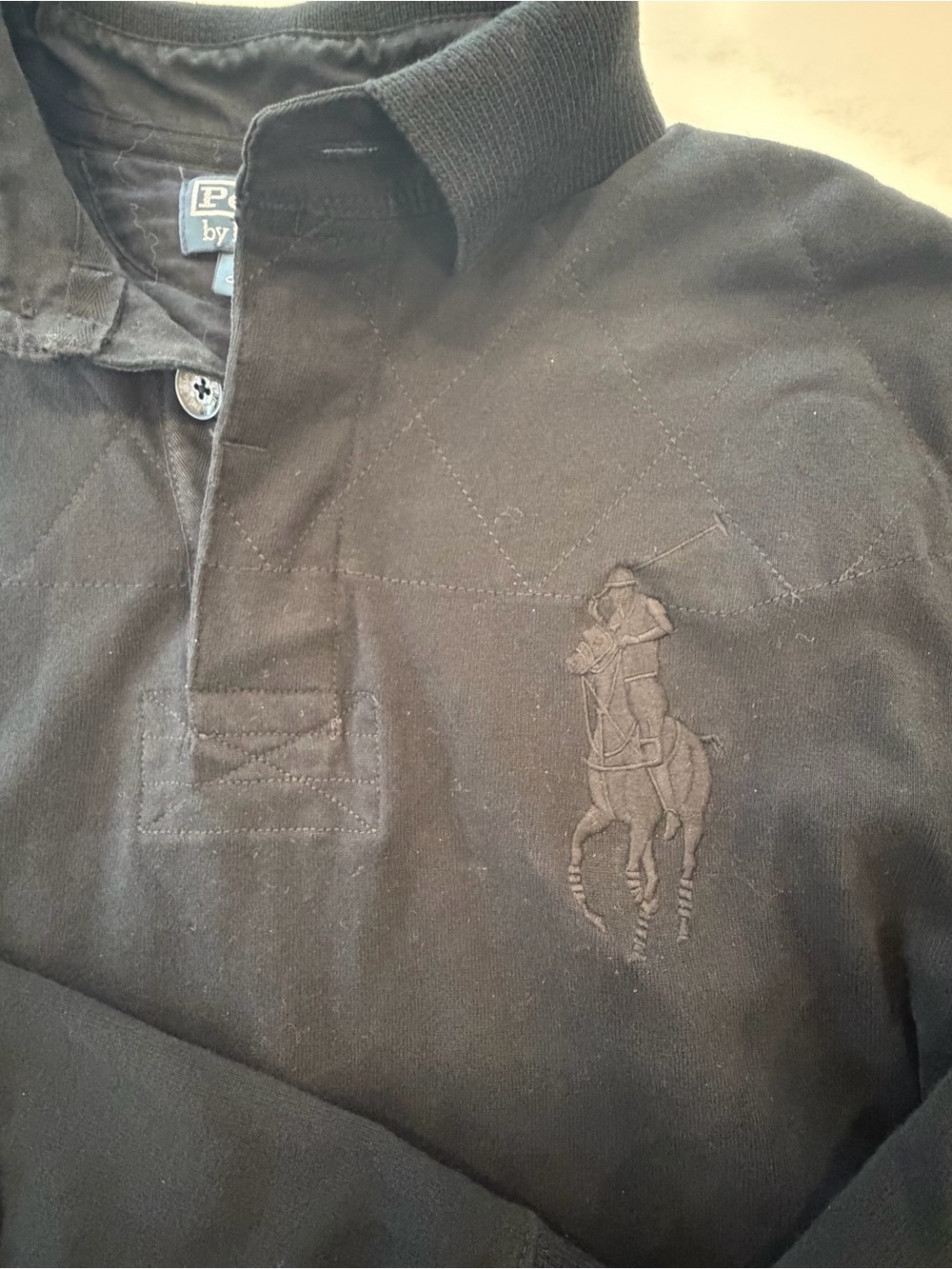 Vintage Polo Ralph Lauren Rugby shirt Men's Medium BIG PONY collared cotton - Picture 2 of 9